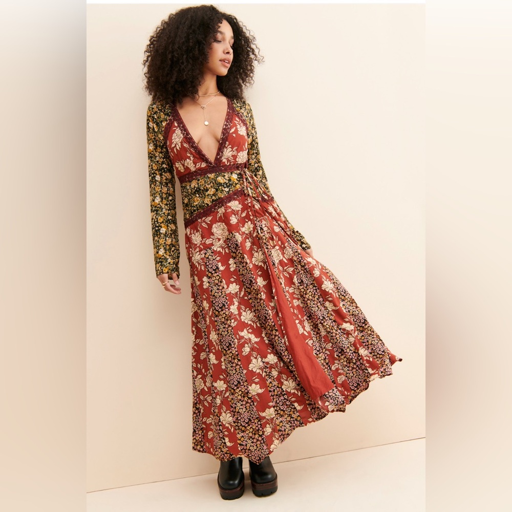 FREE PEOPLE TILDA WRAP DRESS NWOT LARGE - Picture 3 of 11